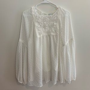White sheer blouse
